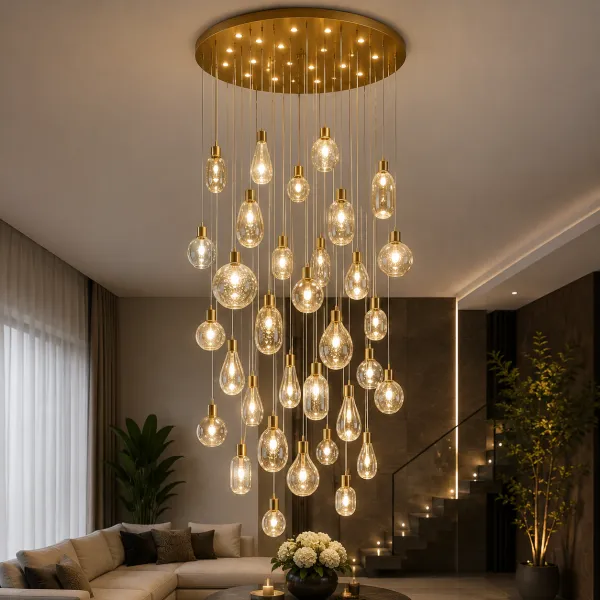 Modern Avize Cluster Işık Yağmuru